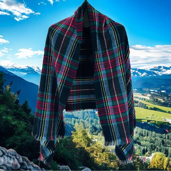 Source Unknown Other - Synthetic Plaid Magical Scarf of Awesomeness